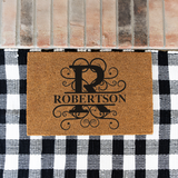 robertson/monogram doormat