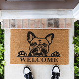 welcome/french bulldog doormat