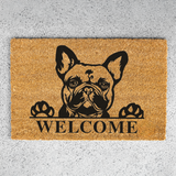 welcome/french bulldog doormat