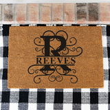 reeves/monogram doormat