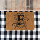 fletcher/monogram doormat