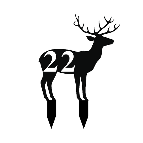 22/deer yard sign/BLACK