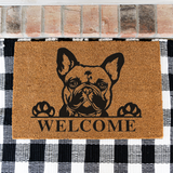 welcome/french bulldog doormat