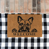 welcome/french bulldog doormat