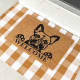 welcome/french bulldog doormat