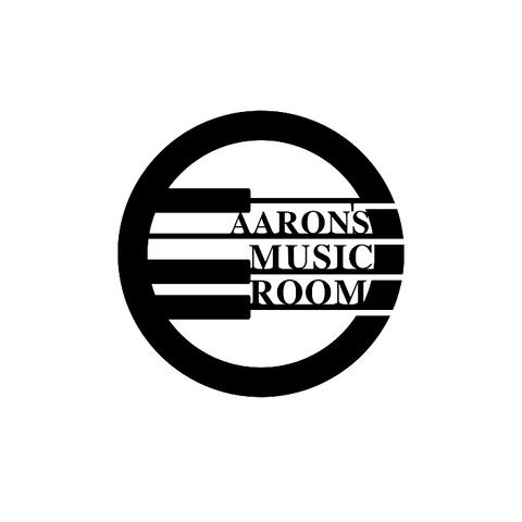 aaron's music room/music sign/BLACK