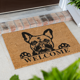 welcome/french bulldog doormat