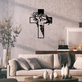 Crown of Thorns Cross Metal Wall Art