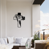 Crown of Thorns Cross Metal Wall Art
