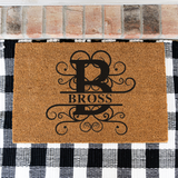 bross/monogram doormat
