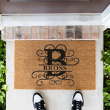 bross/monogram doormat