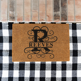 reeves/monogram doormat