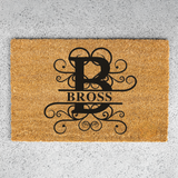 bross/monogram doormat