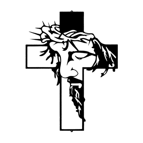 Crown of Thorns Cross Metal Wall Art