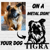 Dog Portrait Custom Metal Sign