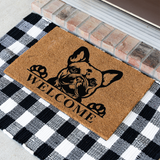 welcome/french bulldog doormat