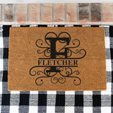 fletcher/monogram doormat