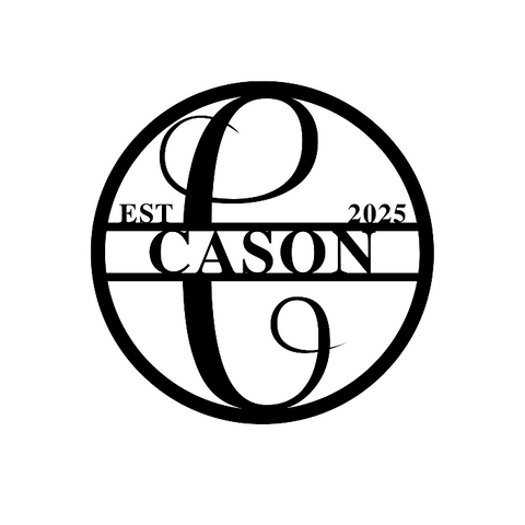 cason est 2025/monogram sign/BLACK