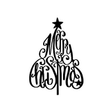 merry christmas sign/BLACK
