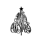 merry christmas sign/BLACK