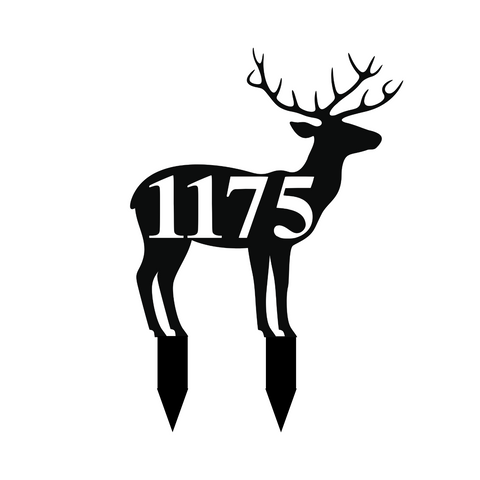 1175/deer yard sign/BLACK