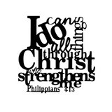 philippians 4:13 sign/BLACK