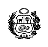 peru coat of arms sign/BLACK