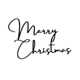 merry christmas sign/BLACK