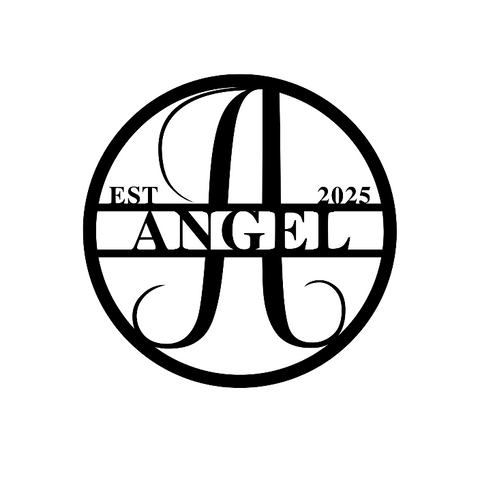 angel est 2025/monogram sign/BLACK