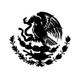 mexico coat of arms sign/BLACK