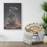 Leaf wall art, Living Room Wall Art, Nature Art, Abstract Painting, Gift for Mom