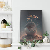 Leaf wall art, Living Room Wall Art, Nature Art, Abstract Painting, Gift for Mom