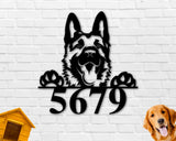German Shepherd Metal Name Sign Dog Lover Gift Pet Owner