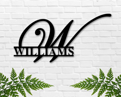 Last Name Custom Metal Sign