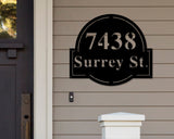 Modern Address Metal Sign