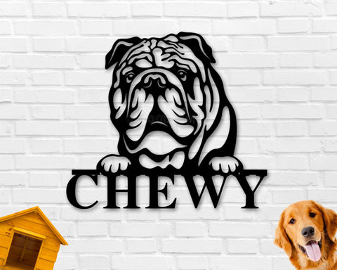 Bulldog Dog Breed Custom Metal Sign