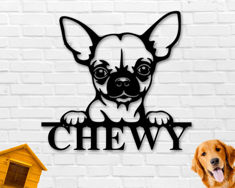 Chihuahua Dog Breed Custom Metal Sign