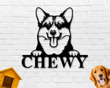 Corgi Dog Breed Custom Metal Sign