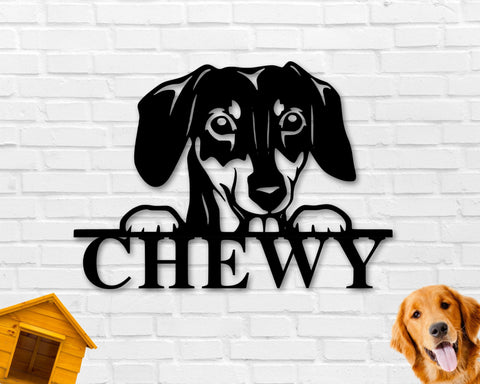 Dachshund Dog Breed Custom Metal Sign