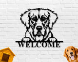 Golden Retriever Dog Sign, Golden Retriever Metal sign, Golden Retriever Name Sign, Pet Name Sign, Dog Lover Sign, Gift for Pet Owner, Dog