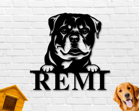 Rottweiler Dog Breed Custom Metal Sign