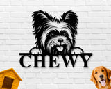 Yorkie Dog Breed Custom Metal Sign