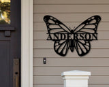 Butterfly Address Metal Sign