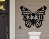 Last Name Metal Sign, Family Name Sign, Personalized Butterfly Sign,Personalized Metal Wall Decor, Welcome Sign for Front Porch for Home