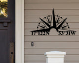 GPS Coordinates Metal Sign