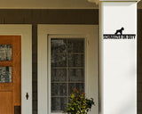 Schnauzer On Duty Dog Breed Custom Metal Sign