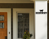 Golden Retriever On Duty Dog Breed Custom Metal Sign