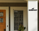 Doberman On Duty Dog Breed Custom Metal Sign