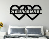 Heart Names Custom Metal Sign
