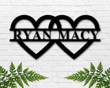 Heart Names Custom Metal Sign